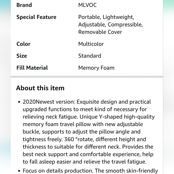 MLVOC Travel Pillow - grey - Picture 7 of 13